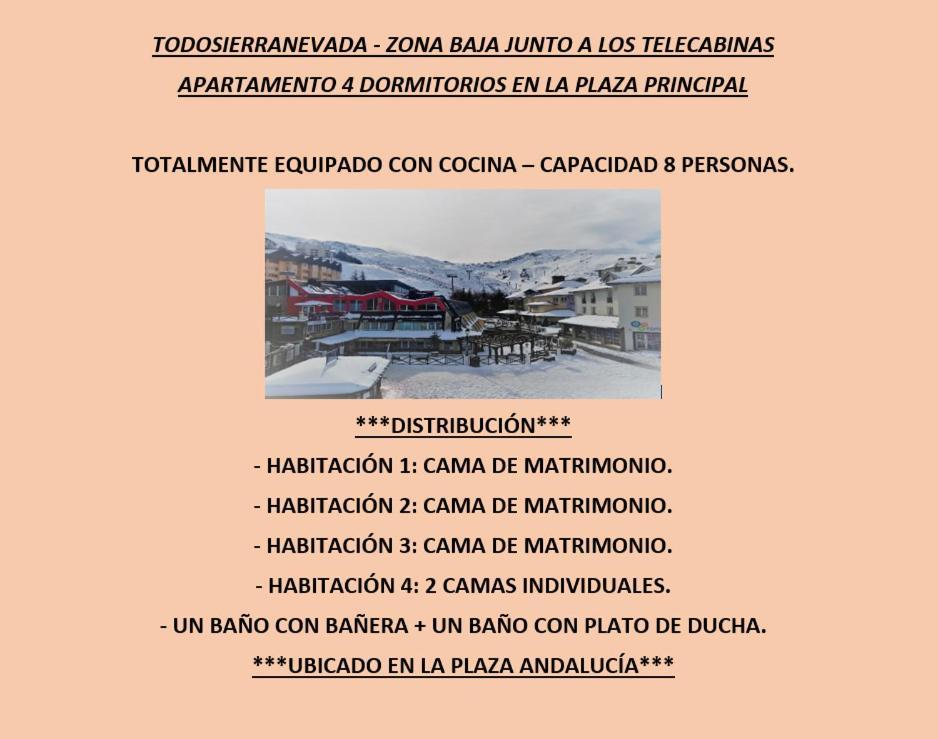Todosierranevada Zona Baja - Apartamentos De 4 Dormitorios - Junto A Los Telecabinas 시에라네바다 외부 사진